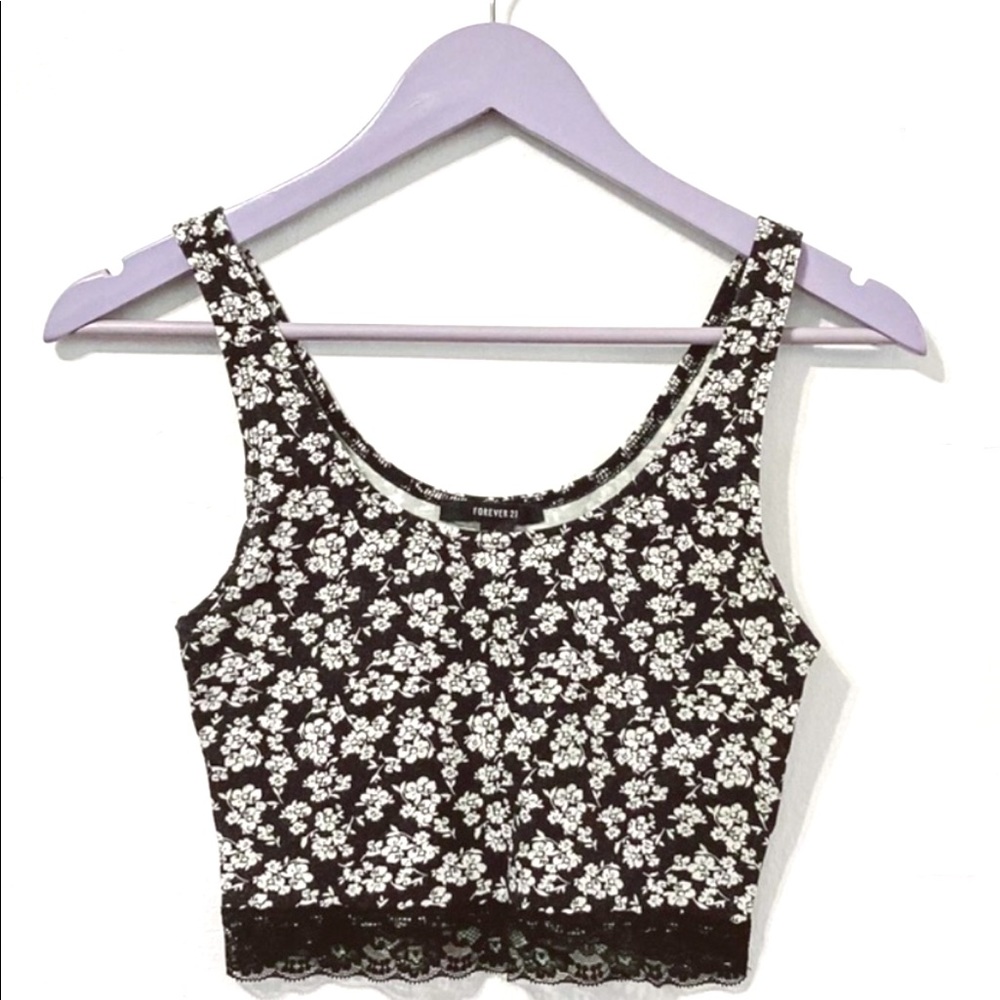 Forever 21 Floral print crop top